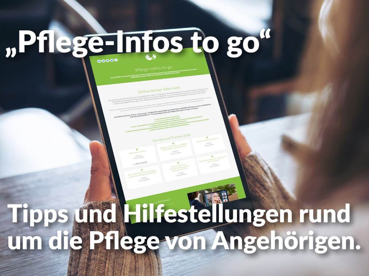 Pflege-Infos to go: Beruf und Pflege vereinbaren